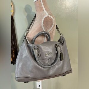 Coach Gray Leather VYG Y2K Shoulder Bag D0982-12949